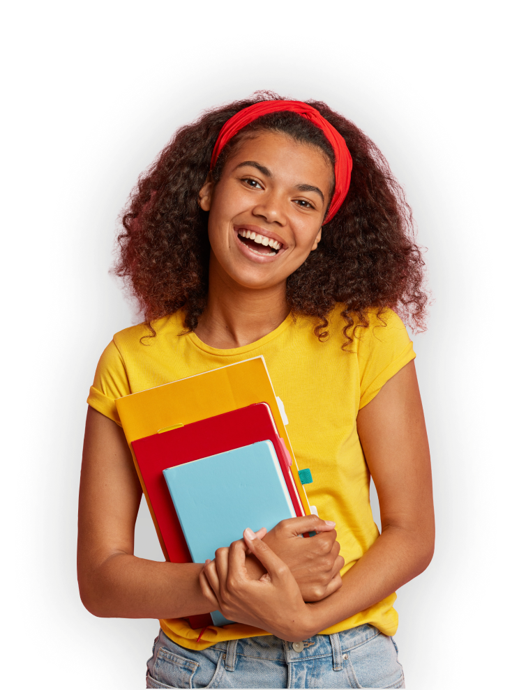 Girl studying